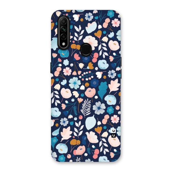 Blue Floral Back Case for Oppo A31