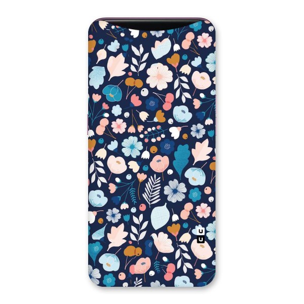 Blue Floral Back Case for Oppo Find X