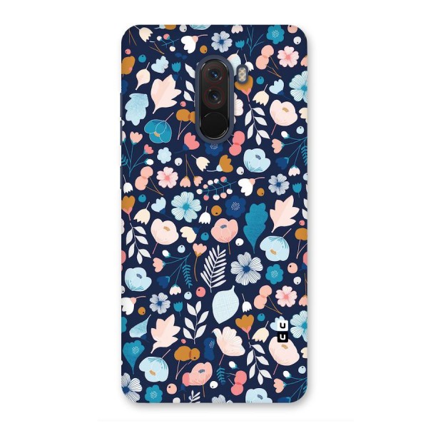 Blue Floral Back Case for Poco F1