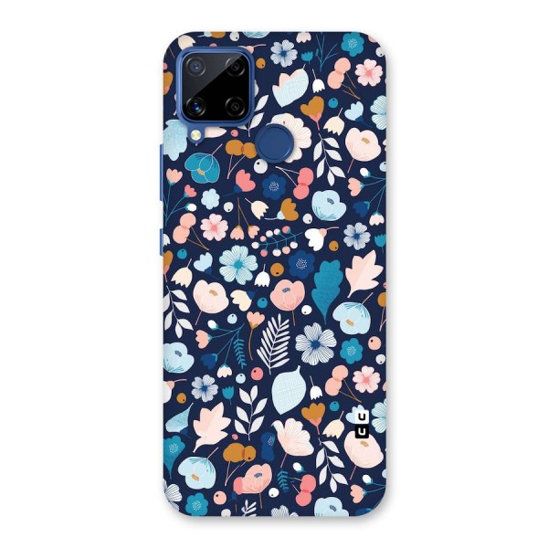 Blue Floral Back Case for Realme C12