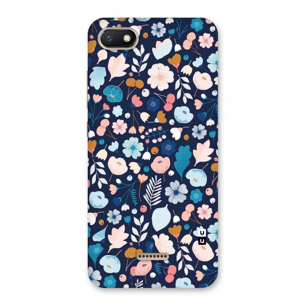 Blue Floral Back Case for Redmi 6A