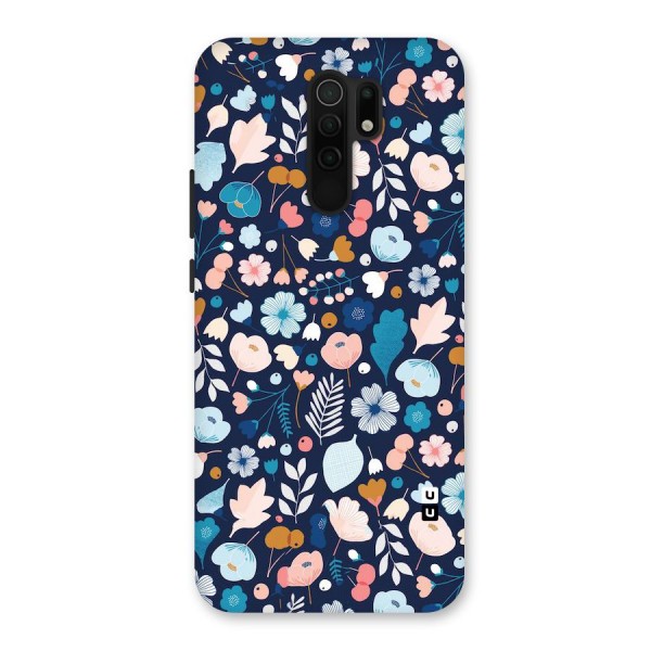 Blue Floral Back Case for Redmi 9 Prime