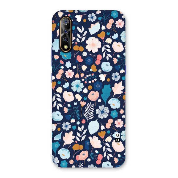 Blue Floral Back Case for Vivo S1