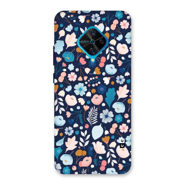 Blue Floral Back Case for Vivo S1 Pro