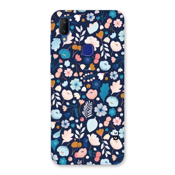 Blue Floral Back Case for Vivo V11