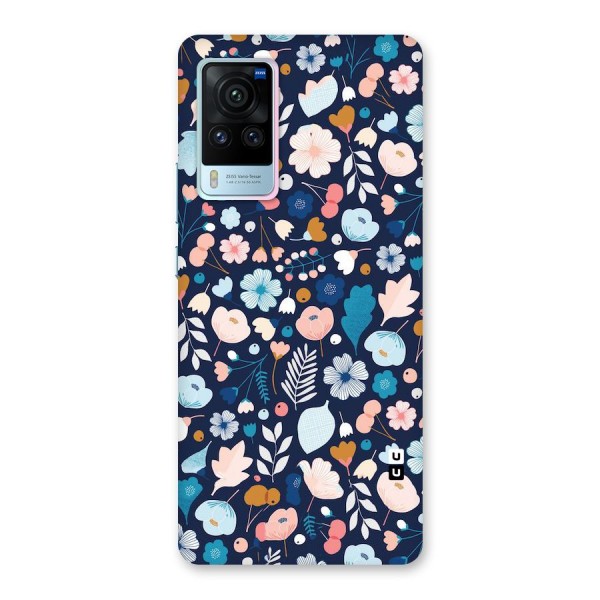 Blue Floral Back Case for Vivo X60 Pro