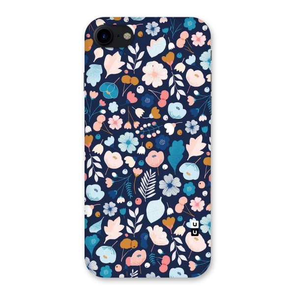 Blue Floral Back Case for iPhone SE 2020