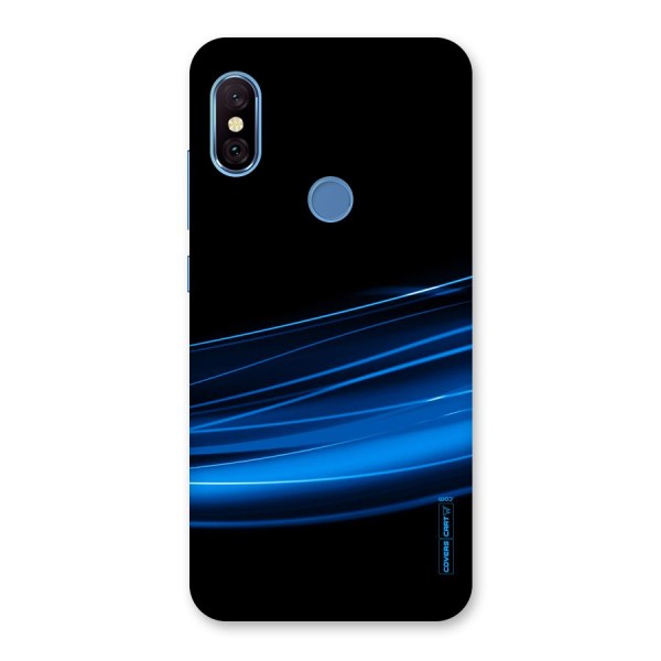 Blue Flow Back Case for Redmi Note 6 Pro