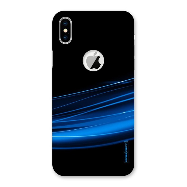 Blue Flow Back Case for iPhone XS Logo Cut