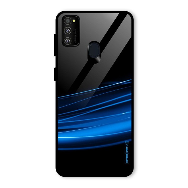 Blue Flow Glass Back Case for Galaxy M21