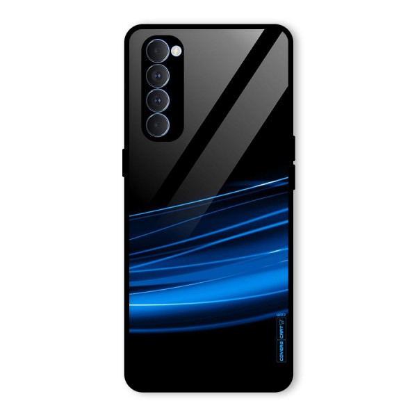 Blue Flow Glass Back Case for Oppo Reno4 Pro