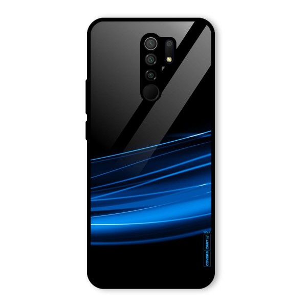 Blue Flow Glass Back Case for Redmi 9 Prime