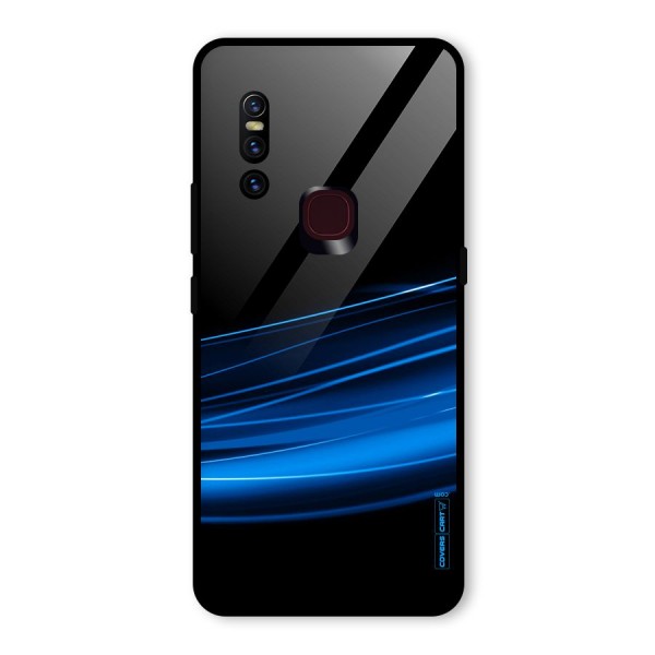 Blue Flow Glass Back Case for Vivo V15