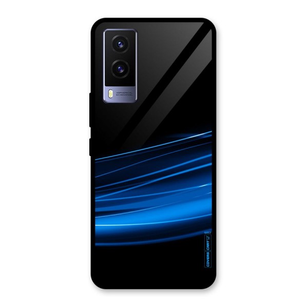 Blue Flow Glass Back Case for Vivo V21e 5G