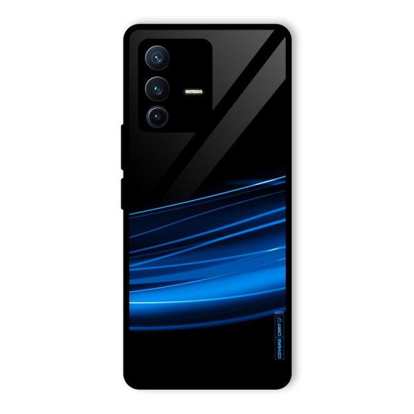 Blue Flow Glass Back Case for Vivo V23 Pro