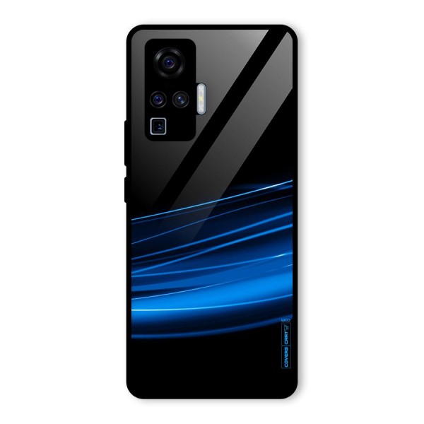 Blue Flow Glass Back Case for Vivo X50 Pro