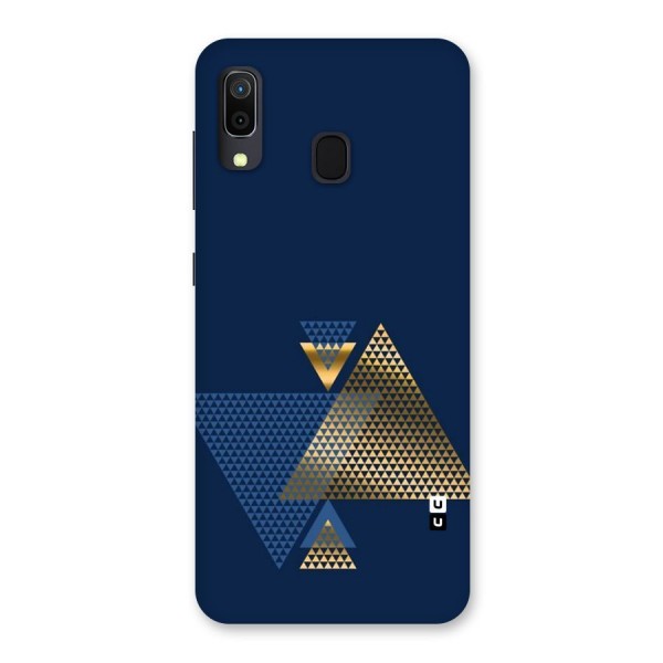 Blue Gold Triangles Back Case for Galaxy A20