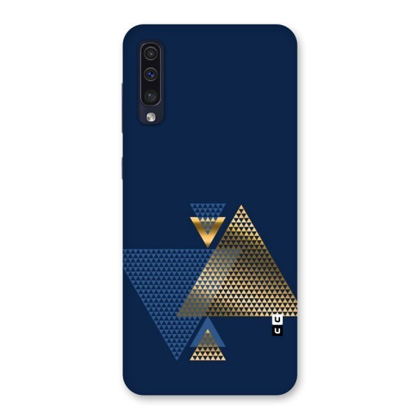 Blue Gold Triangles Back Case for Galaxy A50