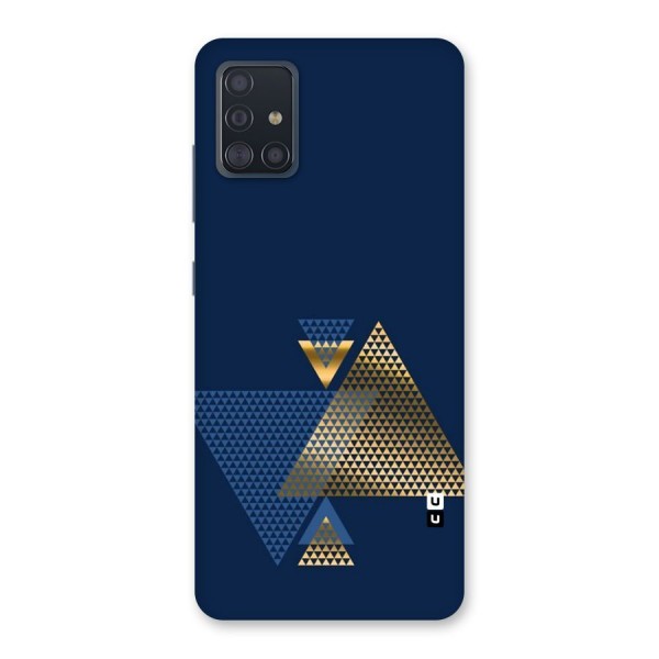 Blue Gold Triangles Back Case for Galaxy A51