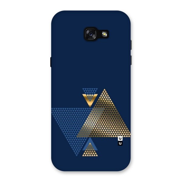 Blue Gold Triangles Back Case for Galaxy A7 (2017)