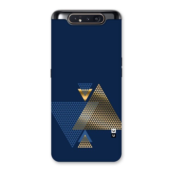 Blue Gold Triangles Back Case for Galaxy A80