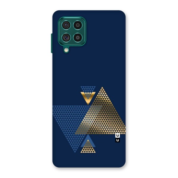 Blue Gold Triangles Back Case for Galaxy F62