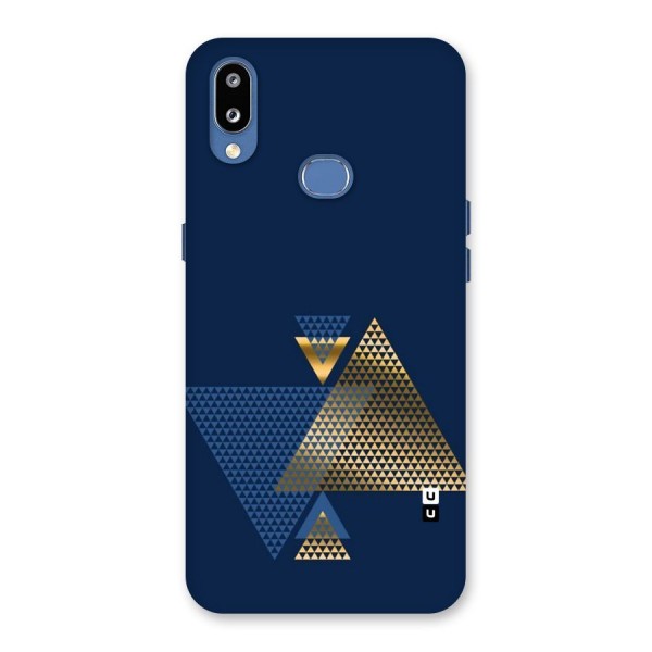 Blue Gold Triangles Back Case for Galaxy M01s