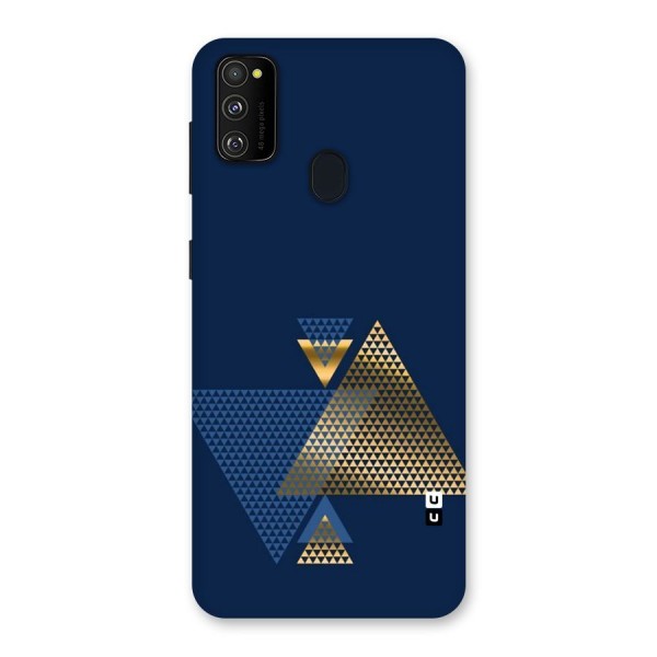 Blue Gold Triangles Back Case for Galaxy M21