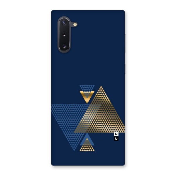 Blue Gold Triangles Back Case for Galaxy Note 10