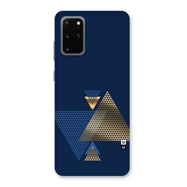 Blue Gold Triangles Back Case for Galaxy S20 Plus