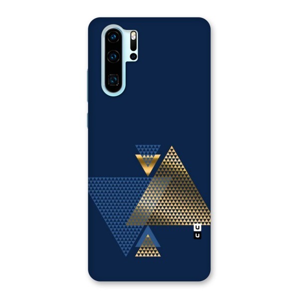 Blue Gold Triangles Back Case for Huawei P30 Pro