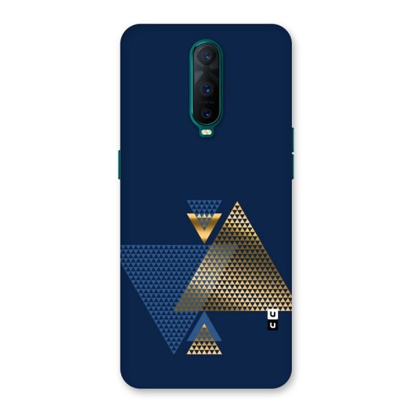 Blue Gold Triangles Back Case for Oppo R17 Pro