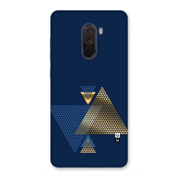 Blue Gold Triangles Back Case for Poco F1