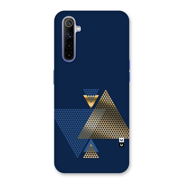 Blue Gold Triangles Back Case for Realme 6