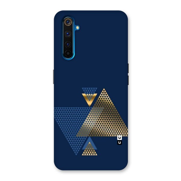 Blue Gold Triangles Back Case for Realme 6 Pro