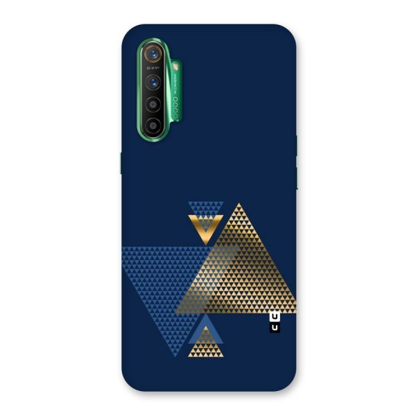 Blue Gold Triangles Back Case for Realme X2