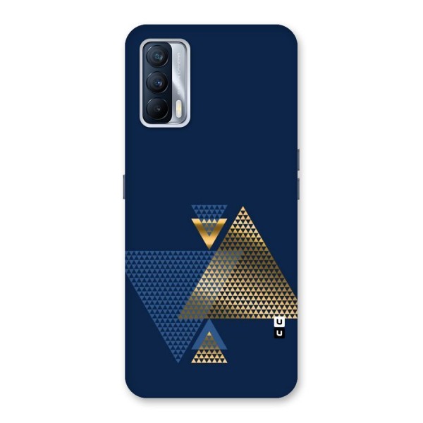 Blue Gold Triangles Back Case for Realme X7