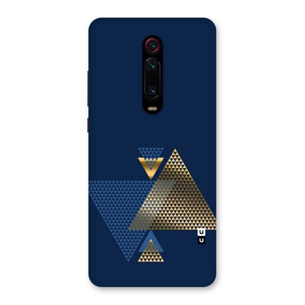 Blue Gold Triangles Back Case for Redmi K20 Pro