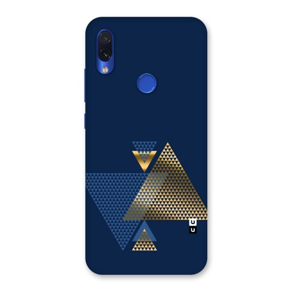 Blue Gold Triangles Back Case for Redmi Note 7