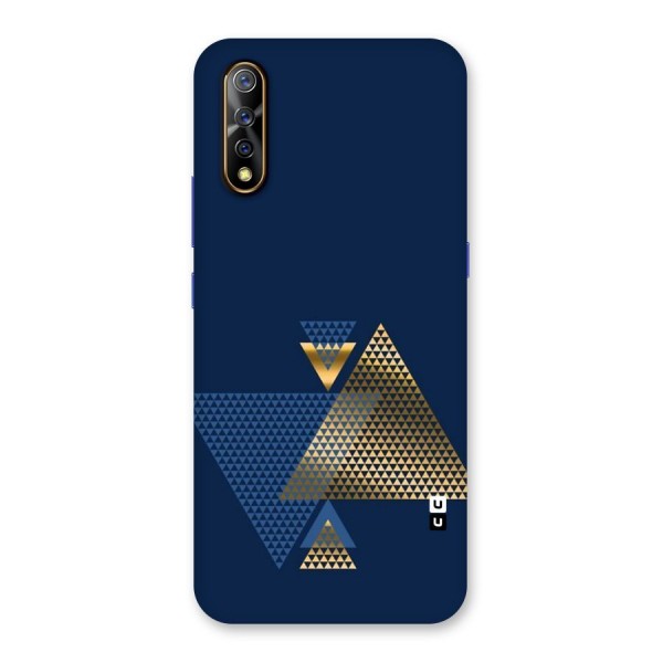 Blue Gold Triangles Back Case for Vivo S1