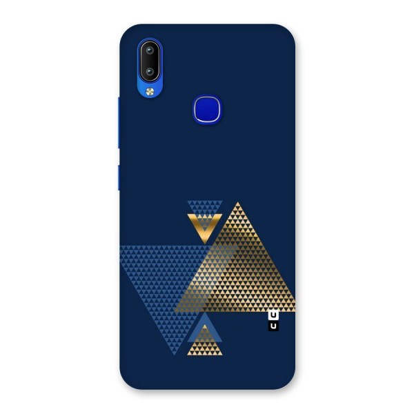 Blue Gold Triangles Back Case for Vivo Y91