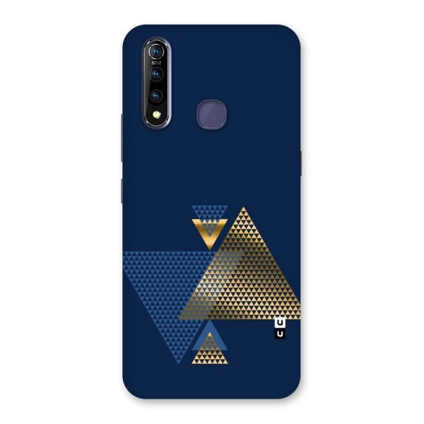 Blue Gold Triangles Back Case for Vivo Z1 Pro