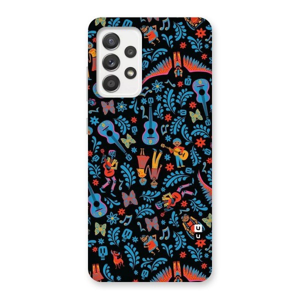 Blue Guitar Pattern Back Case for Galaxy A52