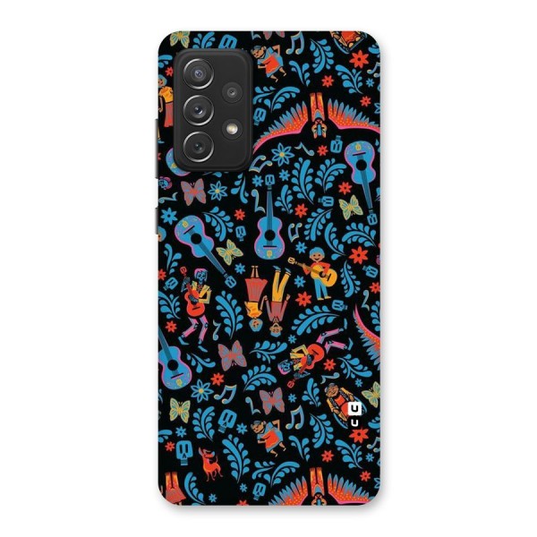 Blue Guitar Pattern Back Case for Galaxy A72