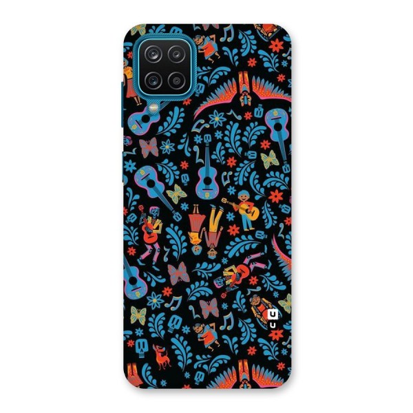 Blue Guitar Pattern Back Case for Galaxy F12