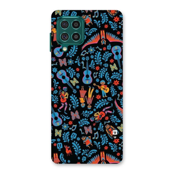 Blue Guitar Pattern Back Case for Galaxy F62