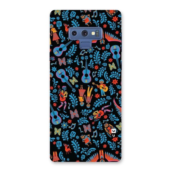 Blue Guitar Pattern Back Case for Galaxy Note 9