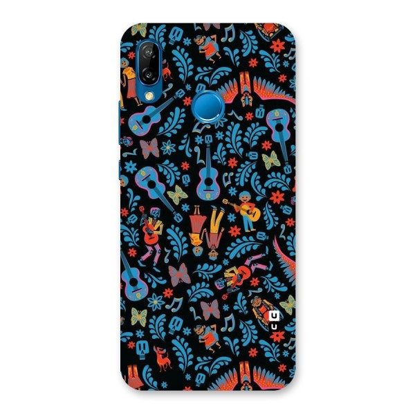 Blue Guitar Pattern Back Case for Huawei P20 Lite