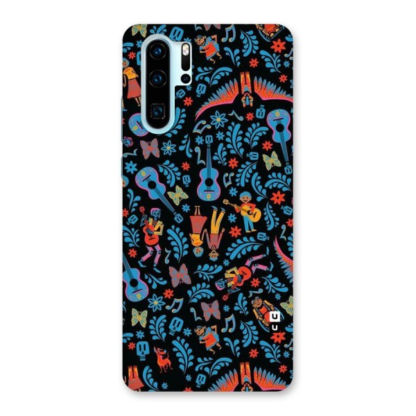 Blue Guitar Pattern Back Case for Huawei P30 Pro