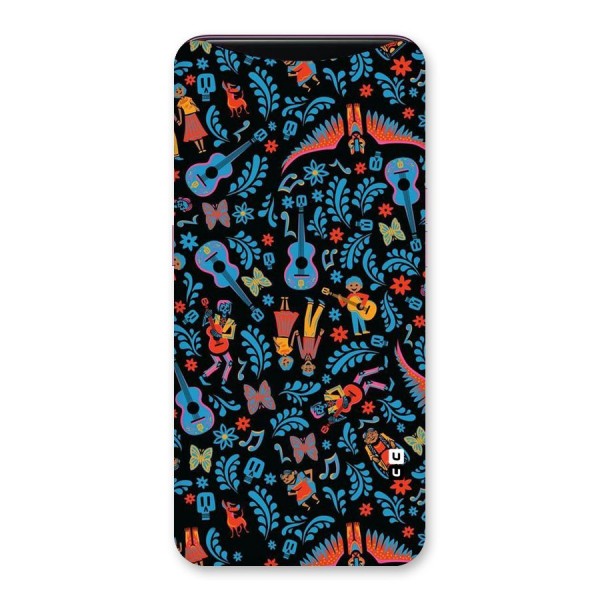 Blue Guitar Pattern Back Case for Oppo Find X